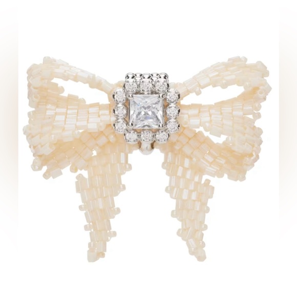 SHUSHU/TONG White Crystal YVMIN Edition Bow Earrings